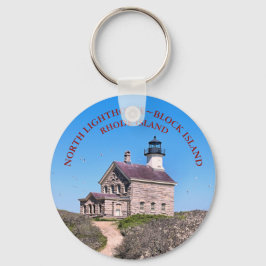 North Light house, Block Island RI Keychain キーホルダー