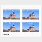 North Light house, Block Island RI Stickers 長方形シール (シート)