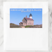 North Light house, Block Island RI Stickers 長方形シール (バッグ)