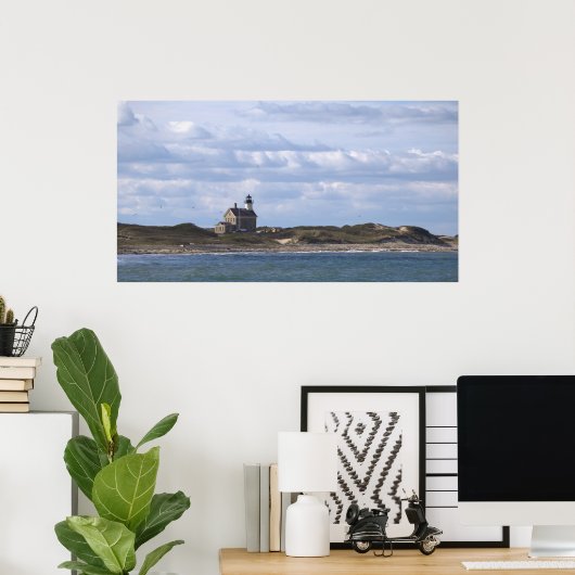 North Light Lighthouse Block Island Poster ポスター (ホームオフィス)