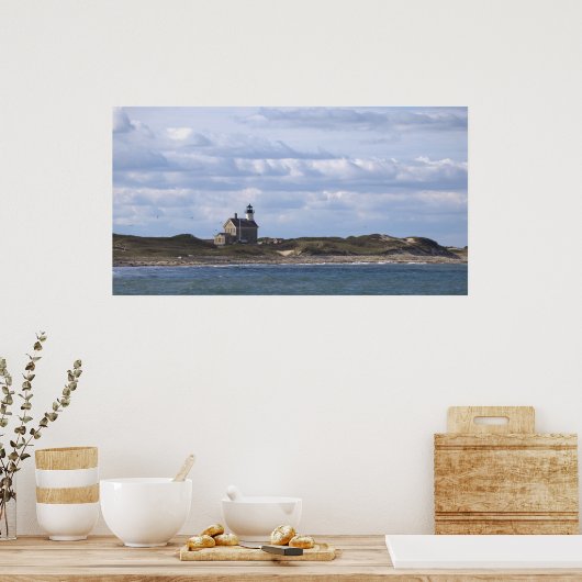 North Light Lighthouse Block Island Poster ポスター (キッチン)