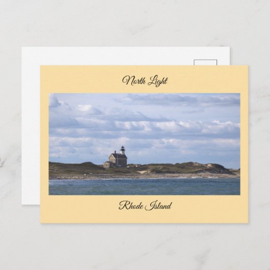 North Light Lighthouse Rhode Island Postcard ポストカード (正面/裏面)