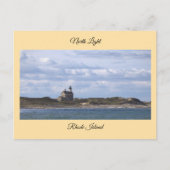 North Light Lighthouse Rhode Island Postcard ポストカード (正面)