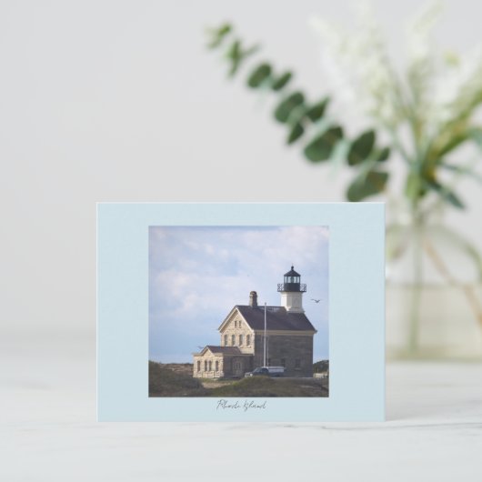North Light Lighthouse Rhode Island Postcard  ポストカード (スタンド正面)
