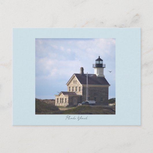 North Light Lighthouse Rhode Island Postcard  ポストカード (正面)