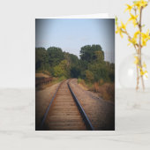 North Loop Railroad Tracksグッドカード カード (黄色い花)
