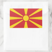 North Macedonia 長方形シール (バッグ)