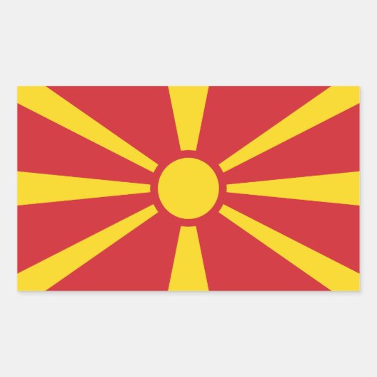 North Macedonia 長方形シール (正面)