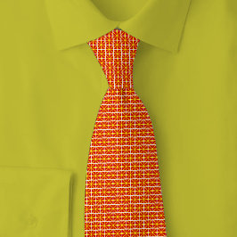 North Macedonia Flag Brick Pattern ネクタイ