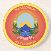 North Macedonia National Emblem Circle Shape コースター (正面)