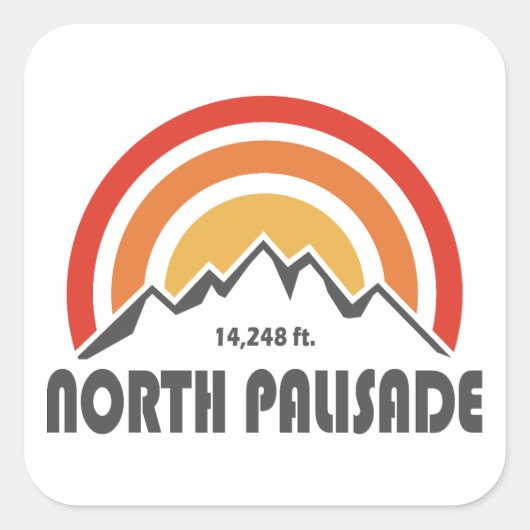 North Palisade California スクエアシール (正面)