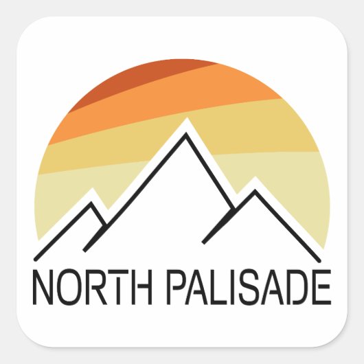 North Palisade California Retro スクエアシール (正面)