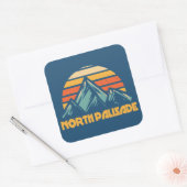 North Palisade California Retro Turquoise スクエアシール (封筒)