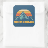 North Palisade California Retro Turquoise スクエアシール (バッグ)
