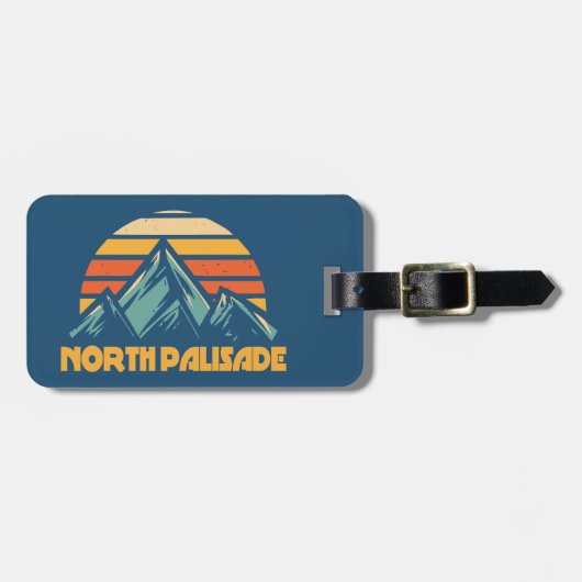 North Palisade California Retro Turquoise ラゲッジタグ (正面横)