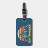 North Palisade California Retro Turquoise ラゲッジタグ (正面縦)