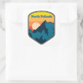 North Palisade California Sunrise スクエアシール (バッグ)