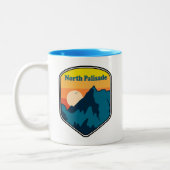 North Palisade California Sunrise ツートーンマグカップ (左)