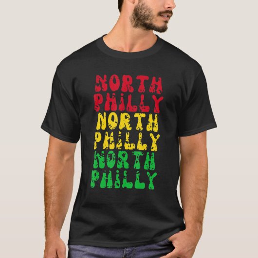 North Philly Philadelphia Neighborhood City Brothe Tシャツ (正面)