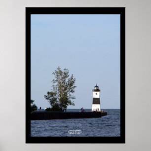 North Pier Light house, Presque Isle, PA Poster ポスター
