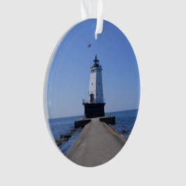 North Pierhead Light house, Ludington, MI Acrylic オーナメント