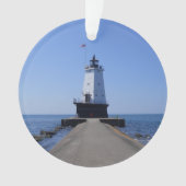 North Pierhead Light house, Ludington, MI Acrylic オーナメント (正面)