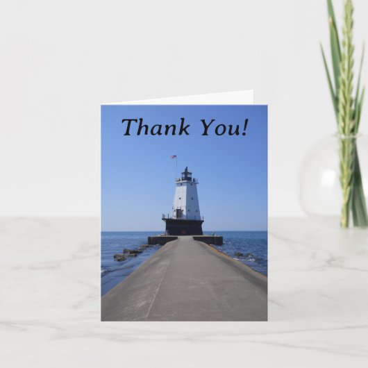 North Pierhead Lighthouse Thank You Card サンキューカード (正面)
