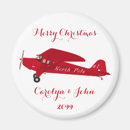 North Pole Airplane Christmas Magnet マグネット
