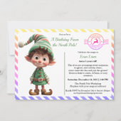 North Pole Birthday Magic | Enchanted Elf 招待状 (正面)