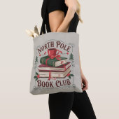 North Pole Book Club Librarian Bookish Reading トートバッグ (クローズアップ)