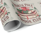 North Pole Book Club Librarian Bookish Reading ラッピングペーパー (ロールコーナー)