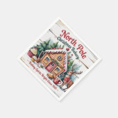 North Pole Christmas Bakery スタンダードカクテルナプキン (角)