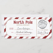 North Pole Christmas Gift Voucher Nice List Ticket (正面)