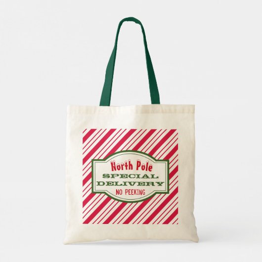 North Pole Christmas Tote Gift Bag トートバッグ (裏面)