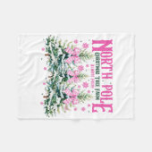 North-pole Christmas Tree Always Fresh Coquette Bo フリースブランケット (正面(横))