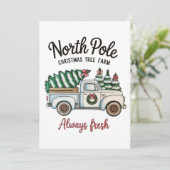 North Pole Christmas Tree Farm Always Fresh Truck シーズンカード (スタンド正面)