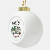 North Pole Christmas Tree Farm Always Fresh Truck セラミックボールオーナメント (右)