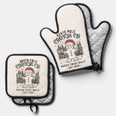 North Pole Cookie Co. 鍋つかみ&鍋敷きセット (正面/裏面)