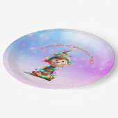 North Pole Elf Celebration | Christmas Magic ペーパープレート (アングル)