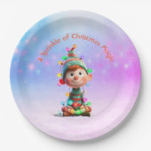 North Pole Elf Celebration | Christmas Magic ペーパープレート (正面)
