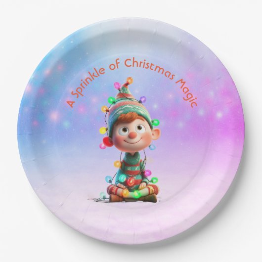 North Pole Elf Celebration | Christmas Magic ペーパープレート (正面)
