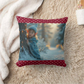 North pole Elf in the winter クッション (ブランケット)