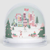 North Pole Elf Workshop Santa Pink Village Photo (正面)