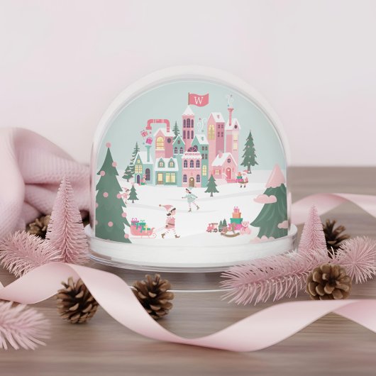 North Pole Elf Workshop Santa Pink Village Photo
