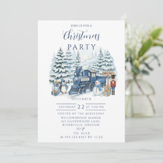 North Pole Express Christmas 招待状 (スタンド正面)