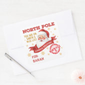 North Pole Express Delivery Santa Christmas スクエアシール (封筒)
