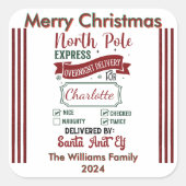 North Pole Express for Merry Wishes スクエアシール (正面)