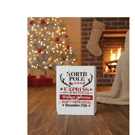 North Pole Express Gift Bag - special delivery ミディアムペーパーバッグ