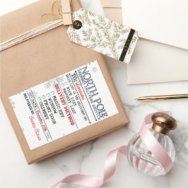 North Pole Express: Special Delivery Tag 長方形シール