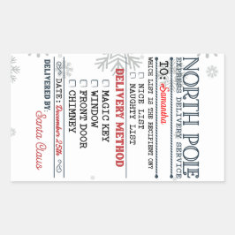 North Pole Express: Special Delivery Tag 長方形シール